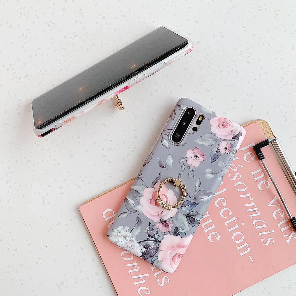 Чехол LOVECOM для Huawei P40 P30 P20 Pro Lite Mate 30 винтажный цветочный чехол с банановым листом