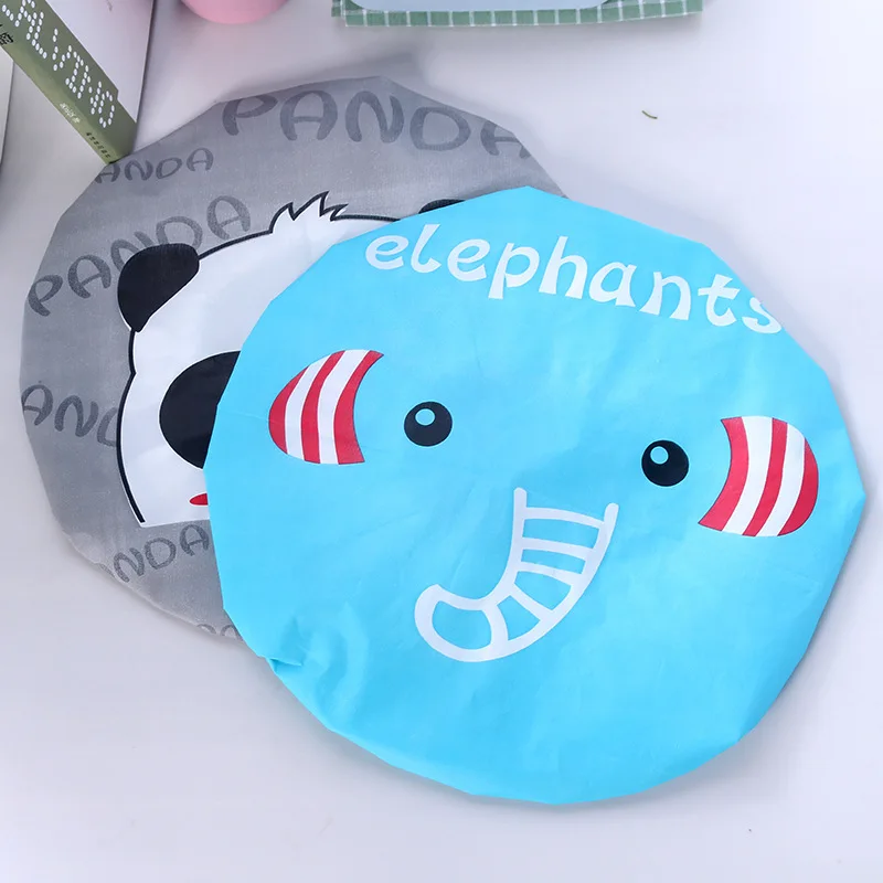 Водонепроницаемая шапочка для душа с мультяшными животными Плавательная