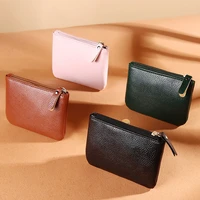newest soft leather women wallet clutch zipper ladies short coin purse soft mini money bags change purse card cash holder