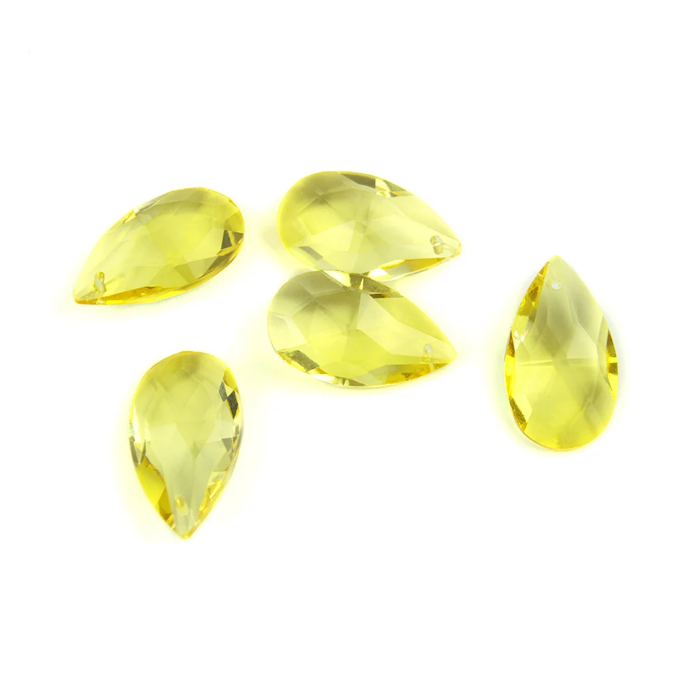 Люстра-призма с топазом в форме капли стеклянная подвесная оптика хрустальная