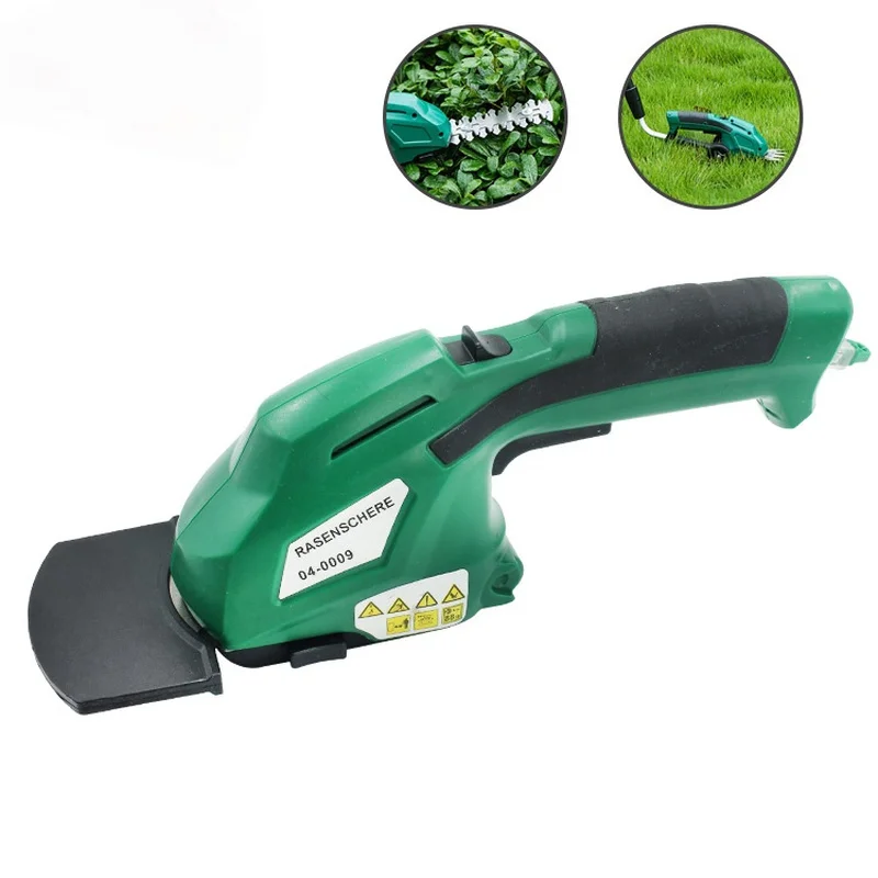 

Portable DC 7.2V Electric Hedge Trimmer 2 in 1 Li-ion Cordless Grass Trimmer Lawn Mower Rechargeable Garden Pruning Shears