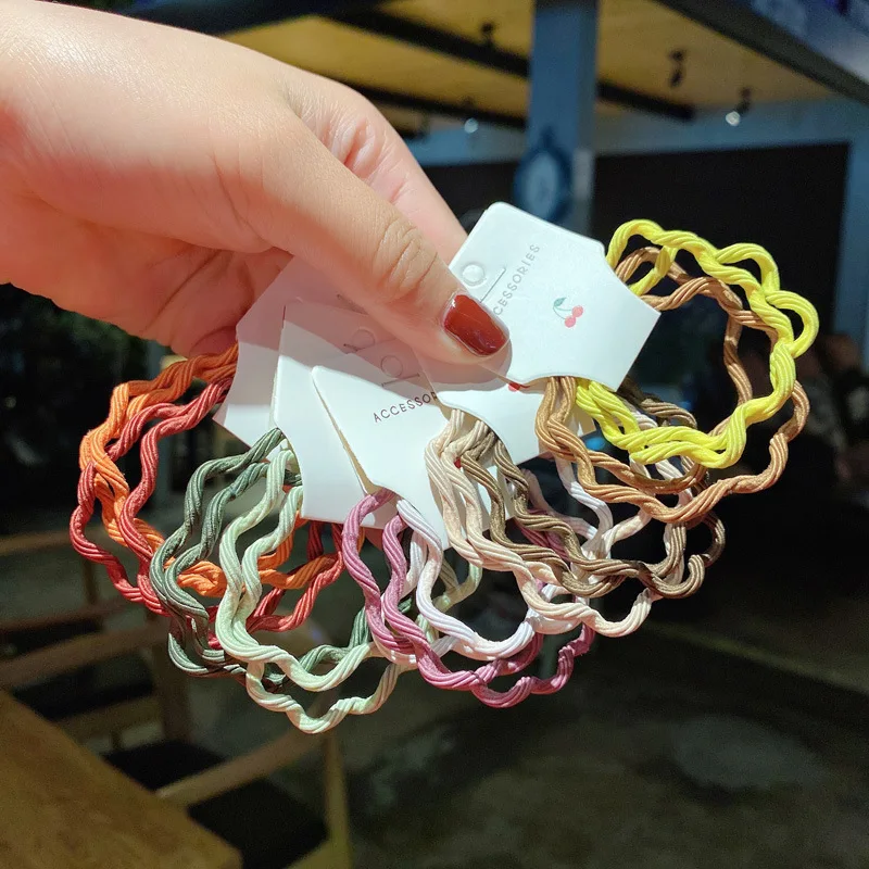 

4pcs/card Hair Rubber Bands Accessories Screw Fashion Candy Colors Hair Elastics For girls Women Headwear Hot Sale