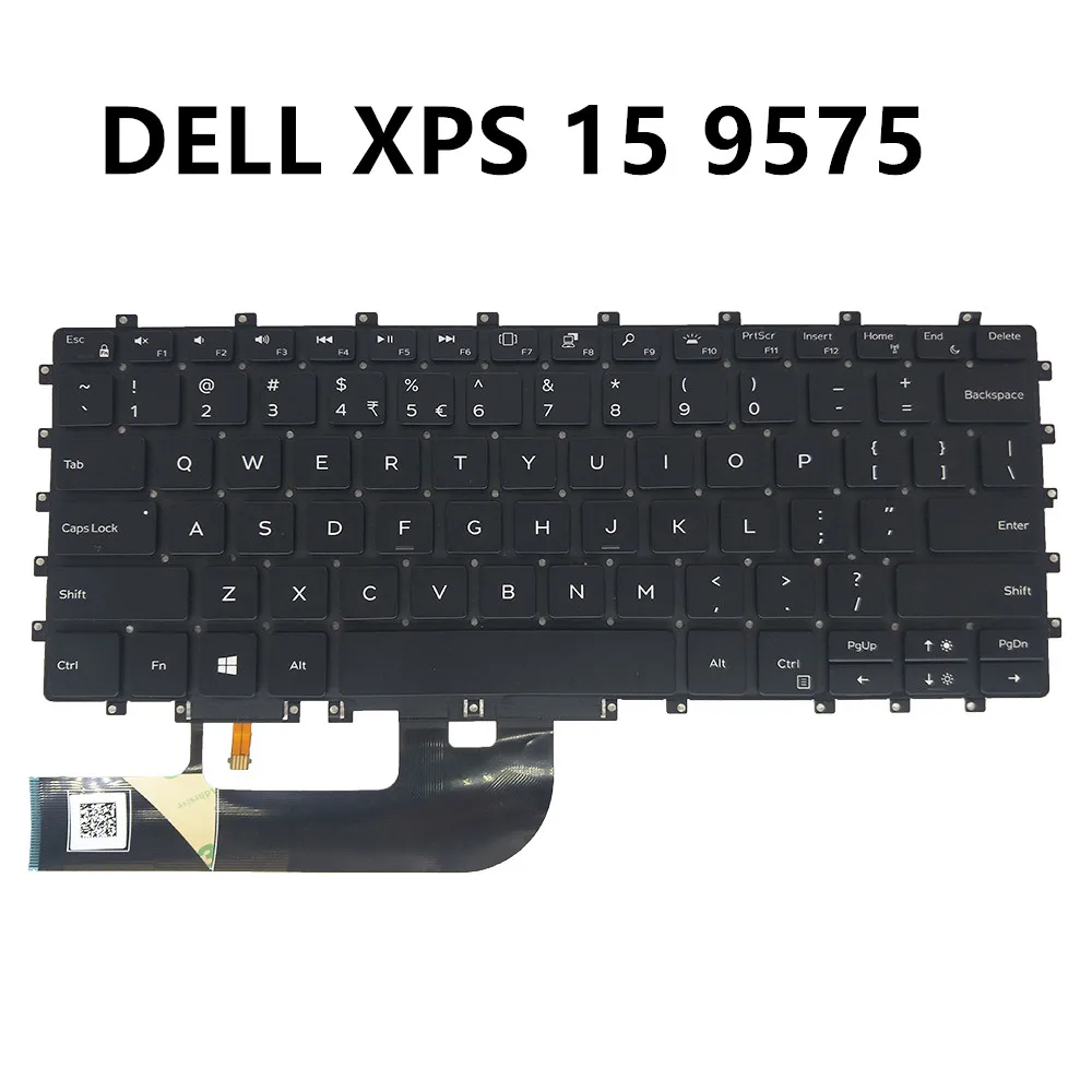 Клавиатура для ноутбука DELL XPS 15 9575 UI английская версия черный с подсветкой 02TDW6