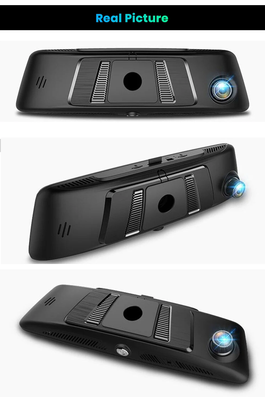 QUIDUX 1" ips зеркало заднего вида 4G Android 5,1 gps навигация ADAS dash cam 2G ram 3 2G rom 1080P 4 камеры Автомобильный видеорегистратор DVR