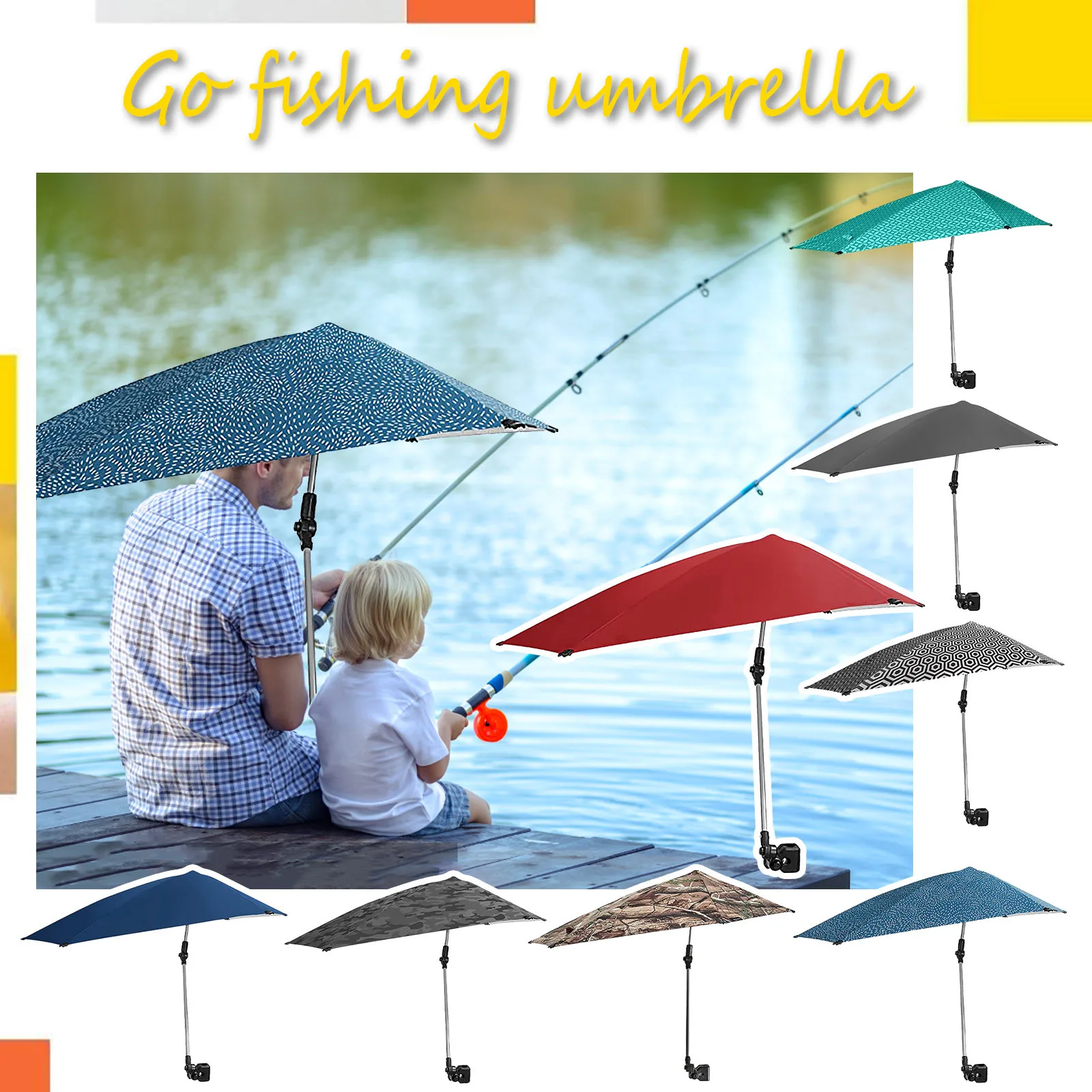 구매 낚시 의자 우산 클립 우산 비치 의자 클립 우산 비치 양산 정원 안뜰 홈 발코니 휴대용 마운트