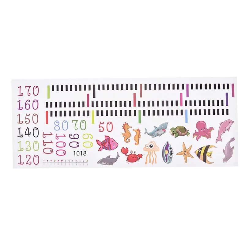 1 x детская Таблица для измерения роста мультяшная наклейка животное на стену |