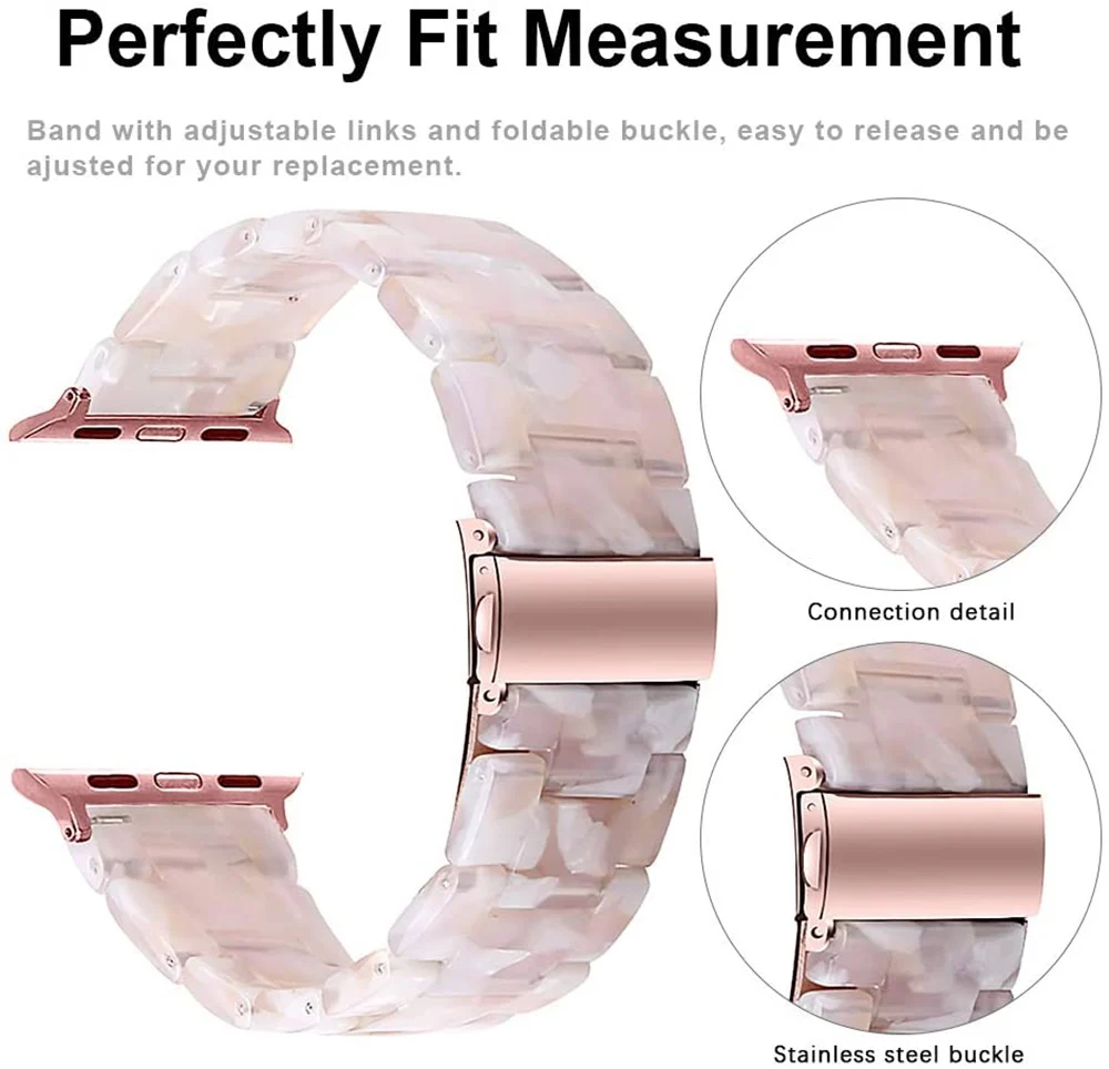 Strap For Apple Watch Series 6 7 Band SE 45mm 41mm 44mm 40mm iWatch 5 4 Resin Bracelet For Applewatch 3 42mm 38mm Watchbands