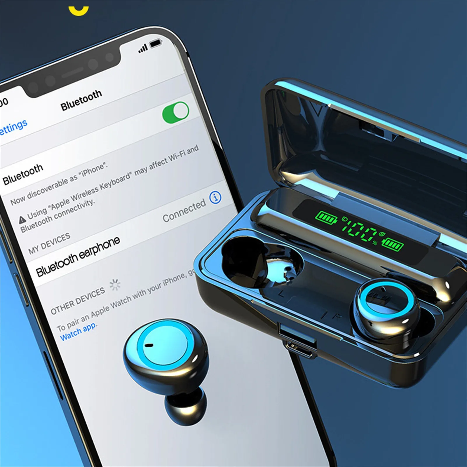 Hot Funny Touch-Control Wireless Bluetooth 5.0 Earphones Cool TWS-Headphones Stereo In Ear Earbuds Headset Ipx7 Waterproof Toys | Игрушки и