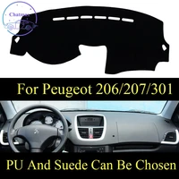 customize for peugeot 301 14 18206207 dashboard console cover pu leather suede protector sunshield pad