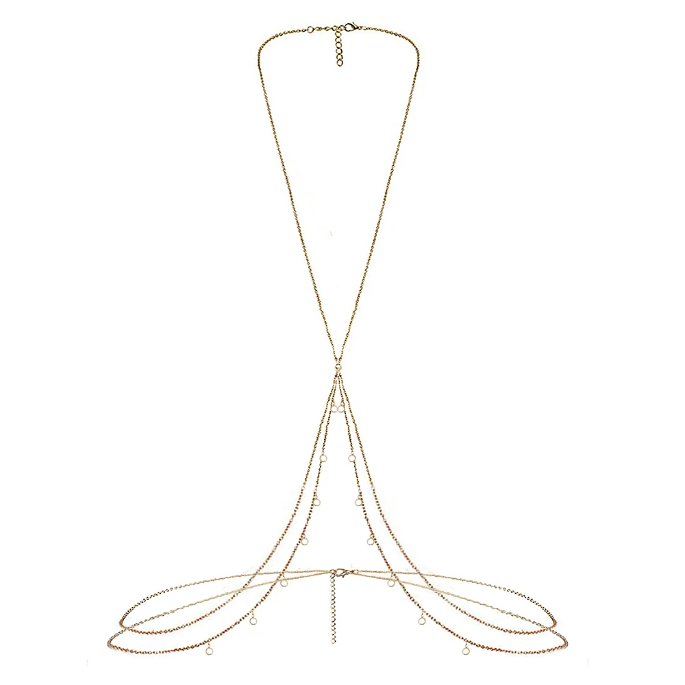 Многослойная цепочка из нержавеющей стали с кисточкой, кристальная цепочка на талию, цепочка для тела для женщин, Новая европейская пикантная драгоценность