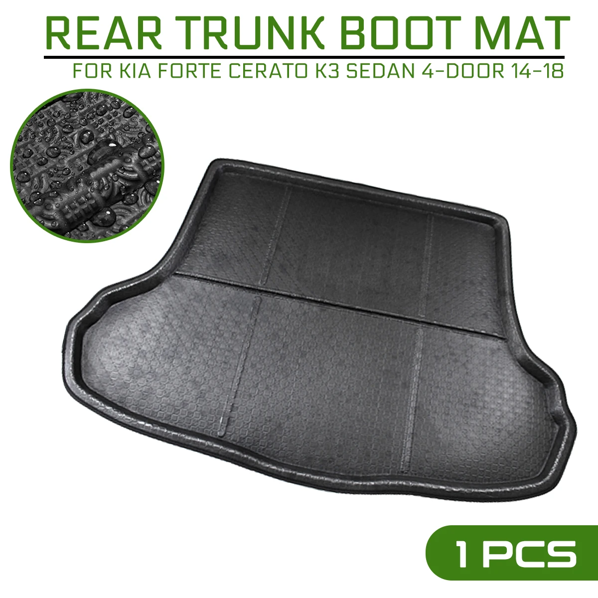 

For Kia Forte Cerato K3 Sedan 4-door 2014-2018 Car Floor Mat Carpet Rear Trunk Anti-mud Cover