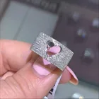 Модное Новое микро-заполненное ажурное любовное кольцо темпераментные Свадебные Кольца женские кольца