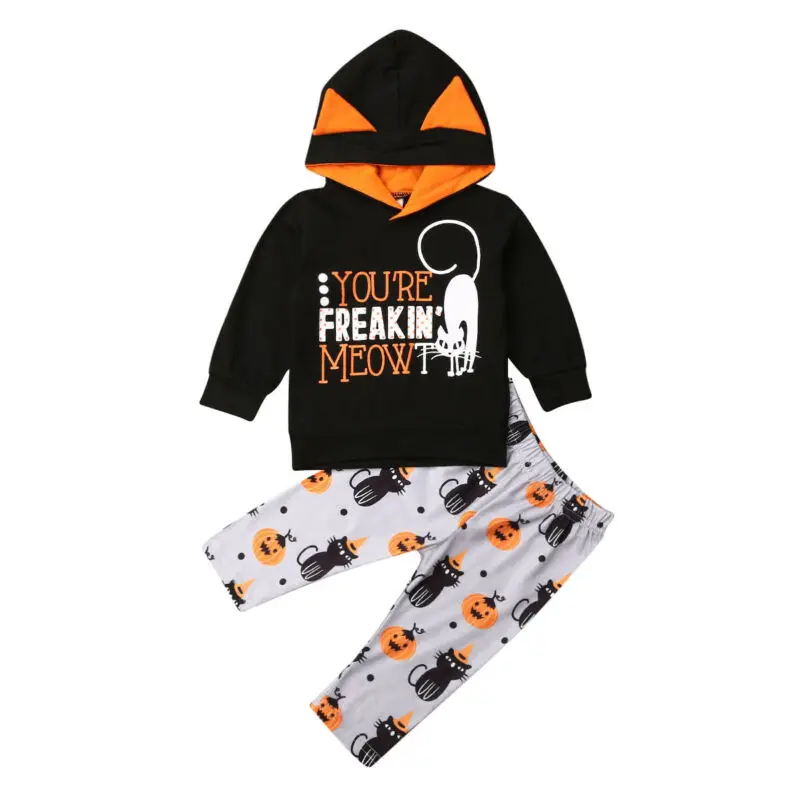 Детский костюм на Хэллоуин для маленьких девочек США толстовка с капюшоном