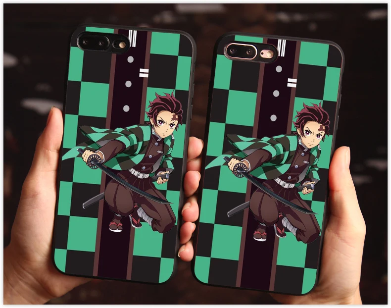 Чехол Kamado Nezuko Kimetsu no Yaiba для iphone X 7 XS XR 11 11Pro черный чехол из ТПУ Samsung S8 S9 S10