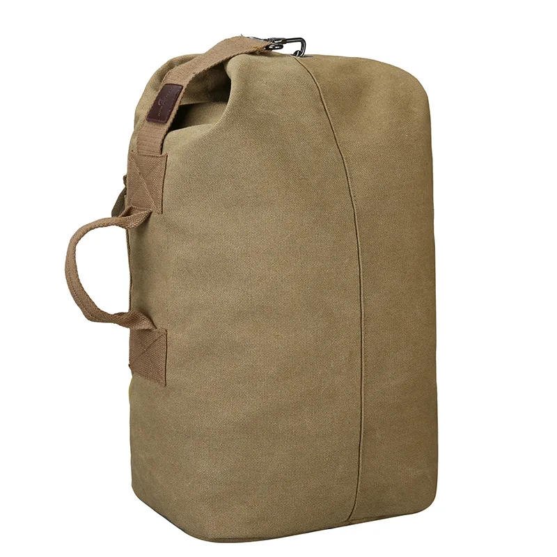 Large Hiking Backpack Travel Mountaineering Rucksack Foldable Canvas Bucket Bag Men Blaso Mochila Camping Trekking Sports XA167D | Спорт и