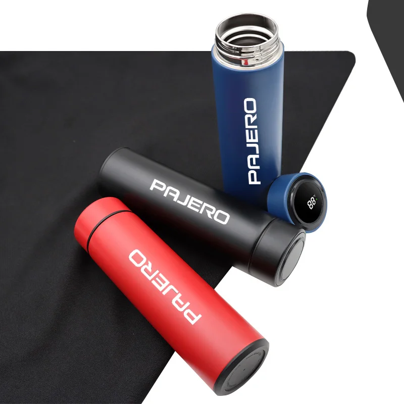 

For Mitsubishi Pajero V97 V90 V80 1 2 3 4 5 500ml Intelligent Stainless Steel Car Thermos Cup Temperature Display Water Bottle