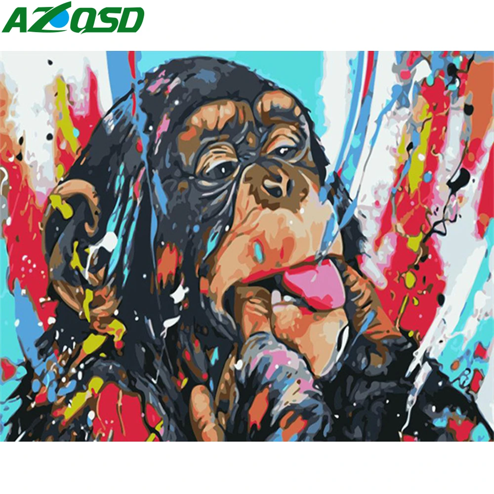 AZQSD 40x50cm paint by numbers animal orangutan Handpainted Painting Art DIY coloring Home Decoration|Картины по номерам| |