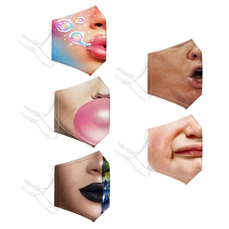 

Противопыльная маска для рта Забавный принт с 2 шт. сменные фильтры колодки моющиеся рот муфельные M89F