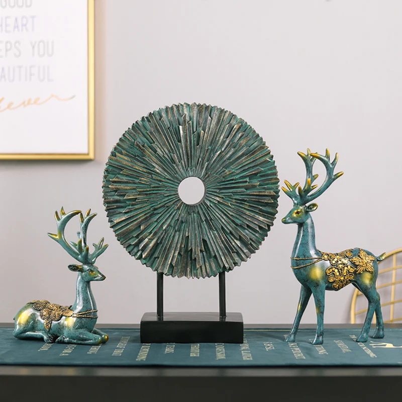 Американский декор для гостиной крыльца Счастливого оленя офисный домашний шкаф