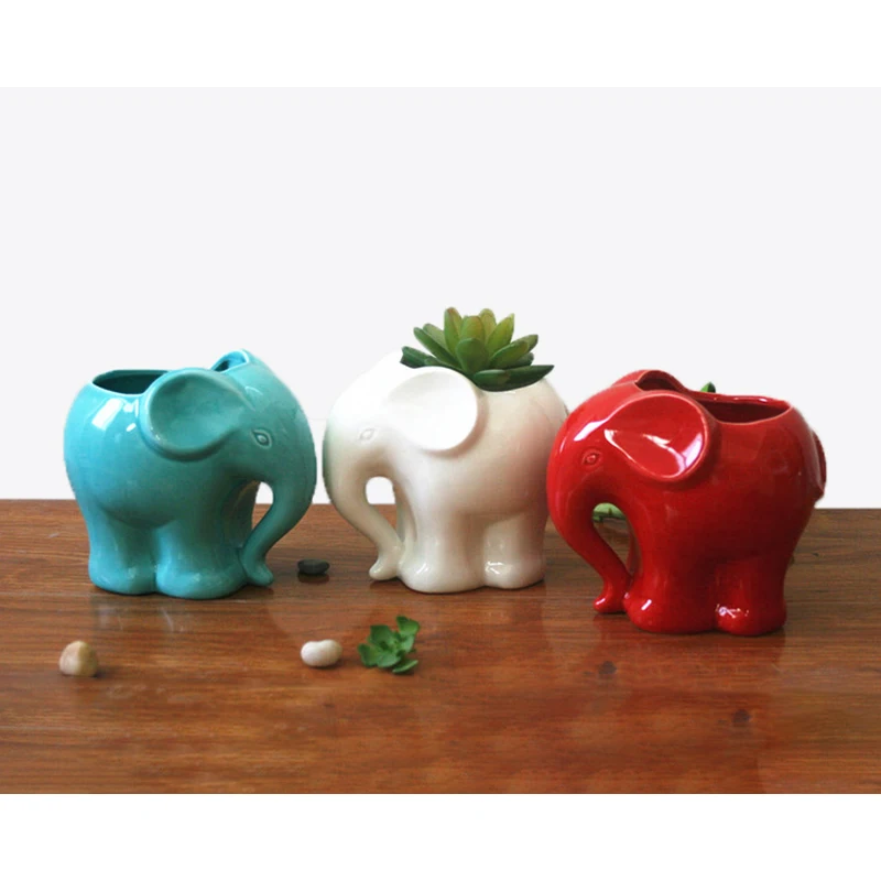 1 шт. миниатюрный керамический горшок в виде слона для суккулентов | Дом и сад