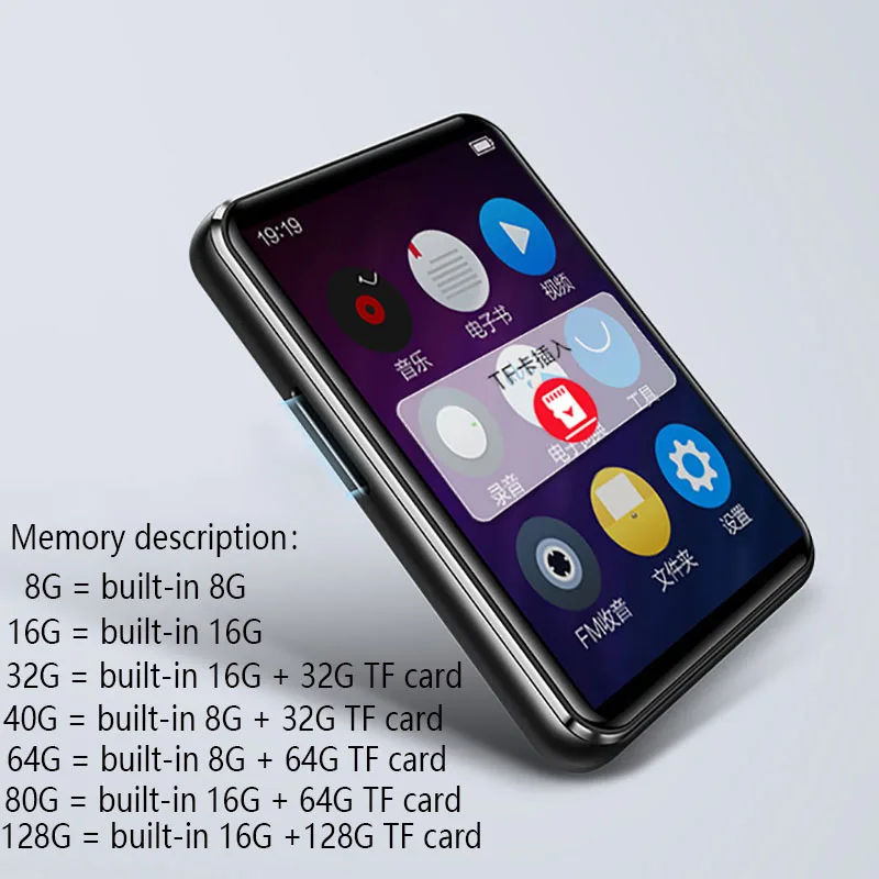 Новинка MP4 плеер Benjie X5 с Bluetooth 5 0 колонка Full HD 2 дюйма цветной сенсорный экран