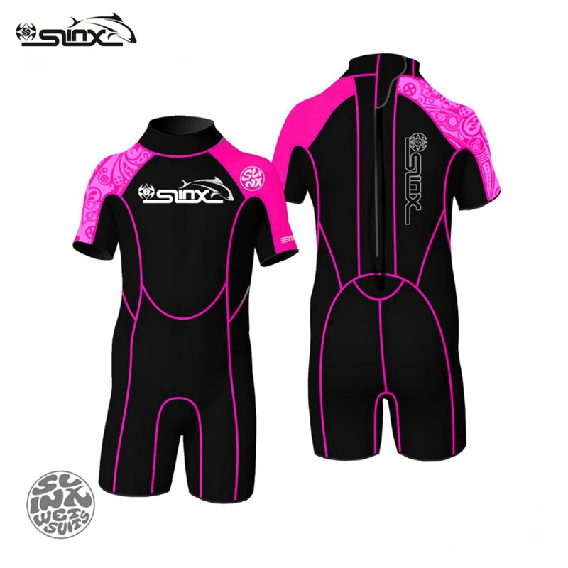 

SLINX Kids Neoprene Wetsuit Swimsuit Special Offer Children's Short Surfing Snorkeling Girl Diving Suit Swimwear Markdown