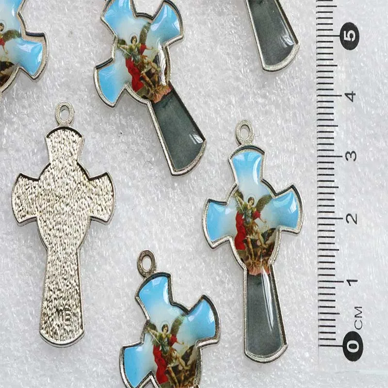 20 шт./цветной амулет Иисуса из Священного Сердца крест-подвеска крест для ногтей