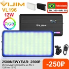 VIJIM VL196VL120 RGB Светодиодная лампа для видеосъемки 2500-9000K с регулируемой яркостью 12 Вт заполнясветильник с рассеивателем 3000 мАч светильник фотостудии
