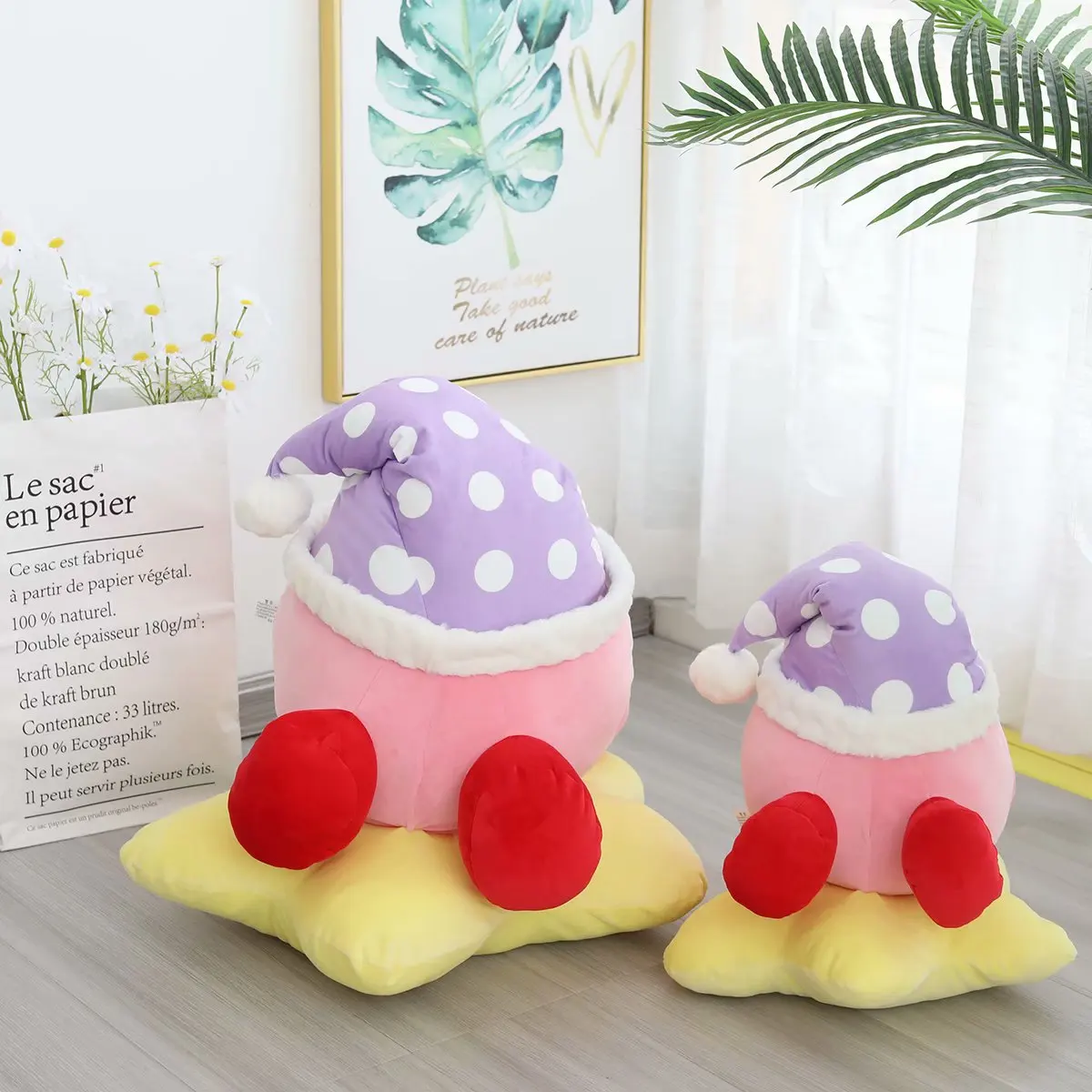 

Kawaii Pink Elf Kirbsed Plush Toys Game Periphery Stuffed Doll Pillow Soft Sofa Decorations Cushions Birthday Gifts For Girl