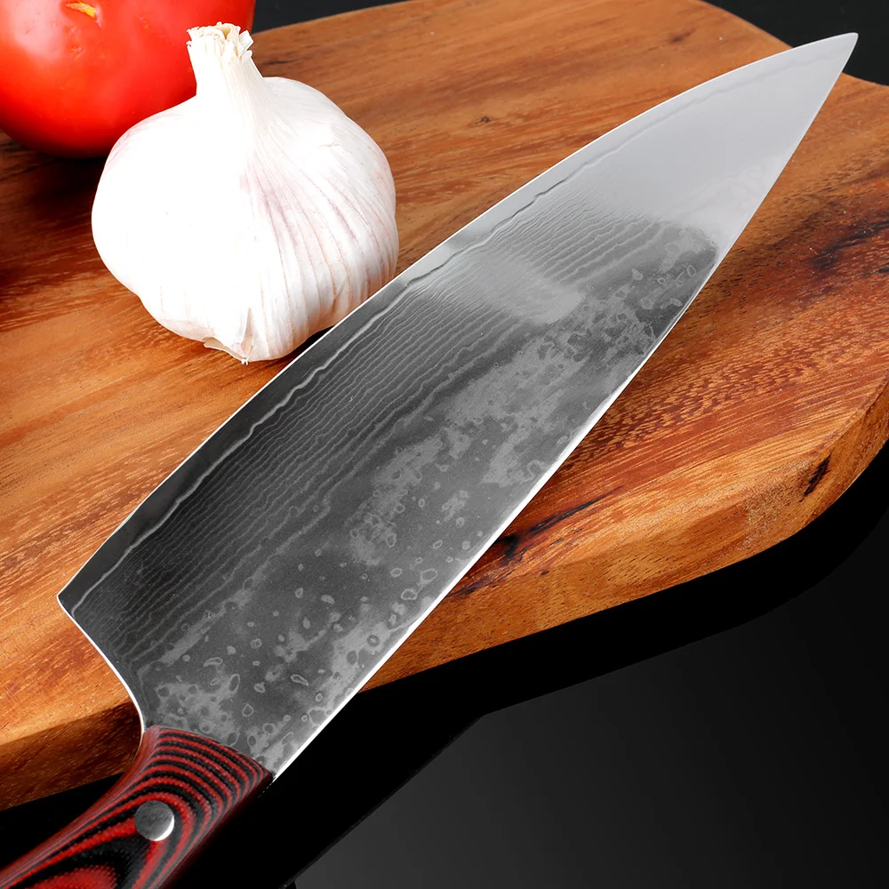 XITUO кухонный нож 8 дюймов поварской японский VG10 из дамасской стали мясницкий для
