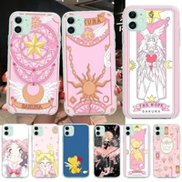 cardcaptor sakura magic wand moon phone case for iphone 12 11 pro max mini xs max 8 7 6 6s plus x 5s se 2020 xr silicone cover