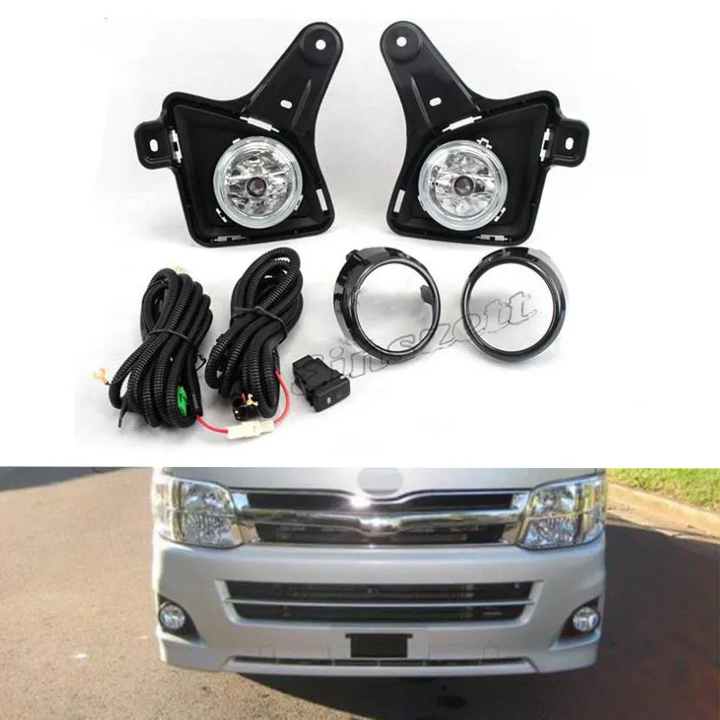 Автомобильные противотуманные фары для Toyota Hiace 2011 2012 2013 12V 51W Галогенные дневные ходовые огни передний бампер противотуманная фара в сборе комплект