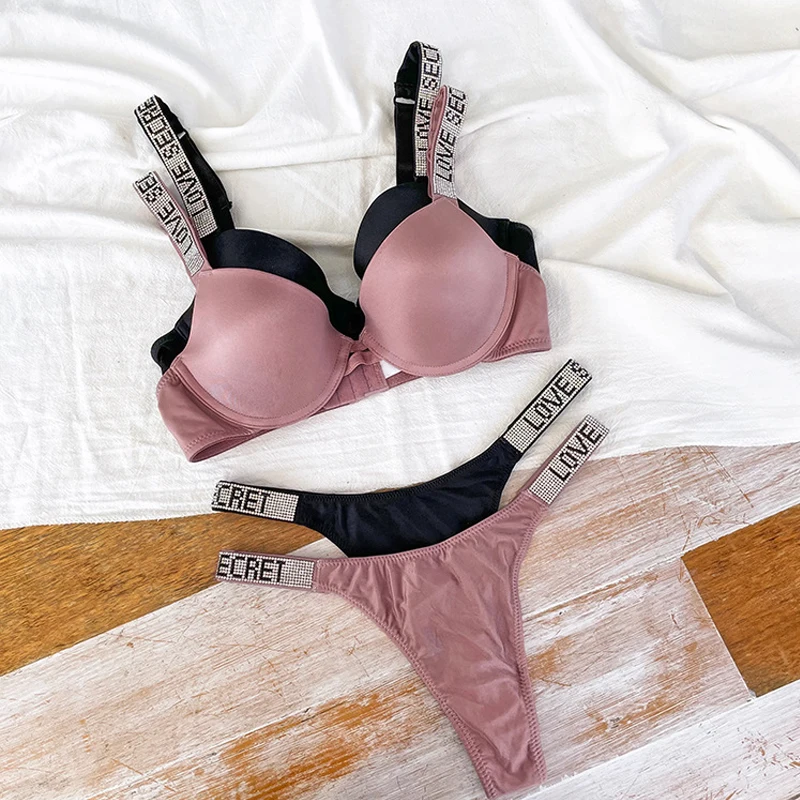 

Push-Up Sexy Water Brick Bra Adjustable Strap Comfortable Breathable Bras Luxury Rhinestone New Underwear Women's Diamond