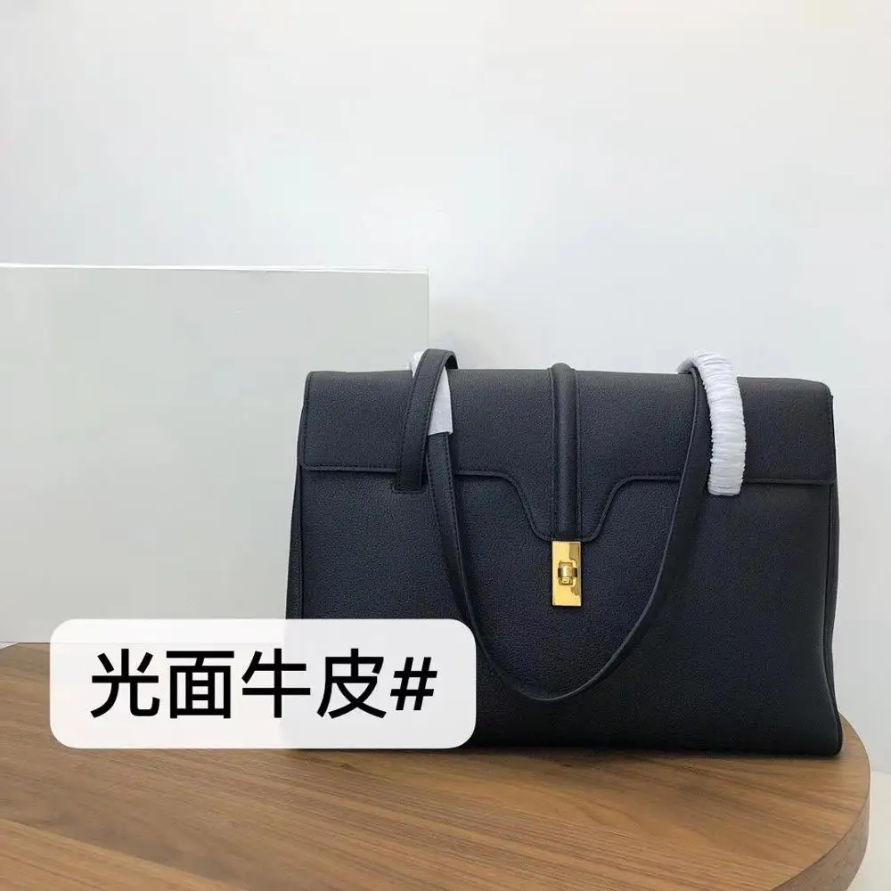 

2020 the new style high capacity fashion and vintage genuine cow leather women handbag one shoulder bag 38cm 3 color