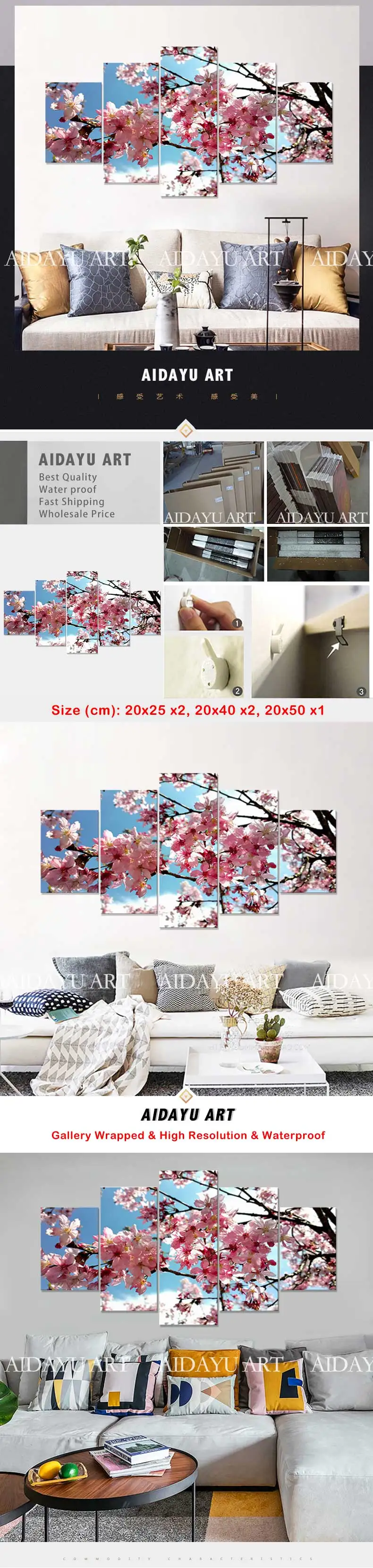 Обрамленная картина написанная в стиле модерн, печать на холсте Wall art Для Офис украшен растягивается готовы повесить