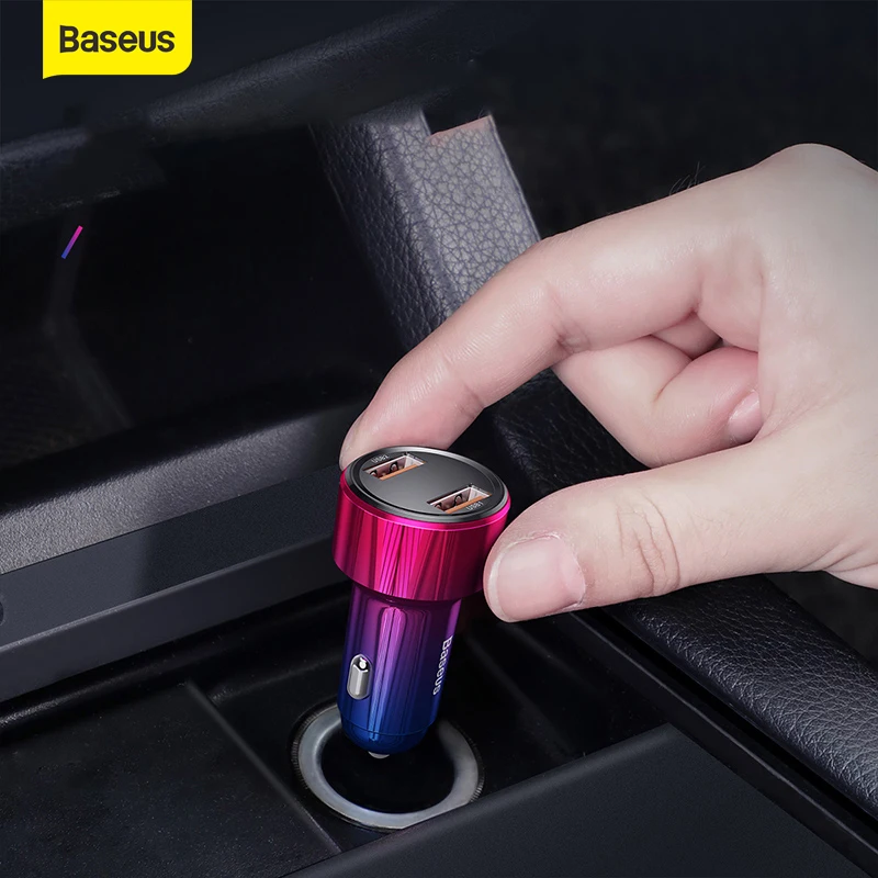 Автомобильное быстрое зарядное устройство Baseus 45 Вт 6A Mini USB QC3.0 для быстрой зарядки