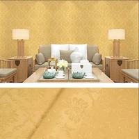 yellow floral damask self adhesive wallpaper pvc vinyl waterproof wall paper for home decoration living room bedroom wall decor