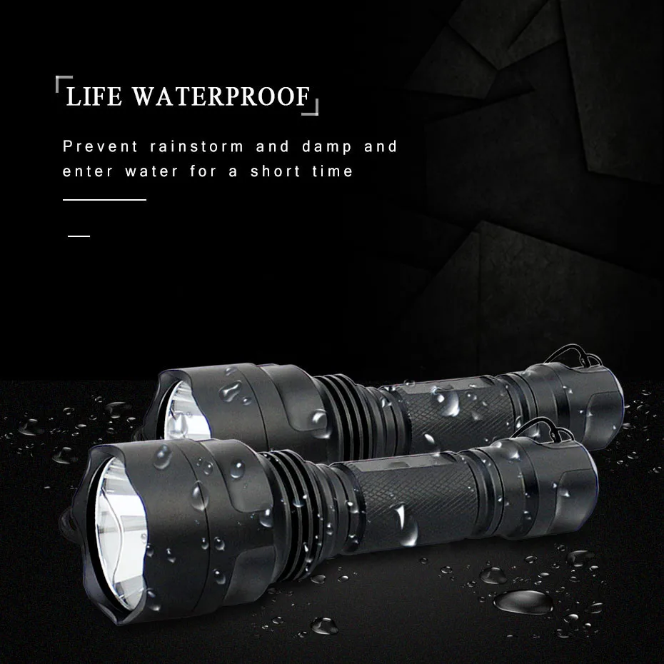 

Powerful Waterproof Keychain Tactical Flashlight 18650 Battery T6 Rechargeable LED Torch Light Lanterna Portable LED Work Light