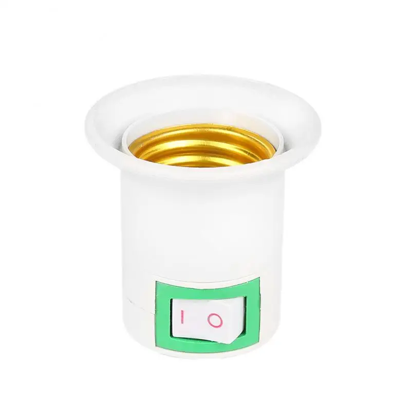 

NEW Night Light E27 2-Pin EU Plug Adapter with Power on-off Control Switch E27 Socket Lamp Base Lamp Socket