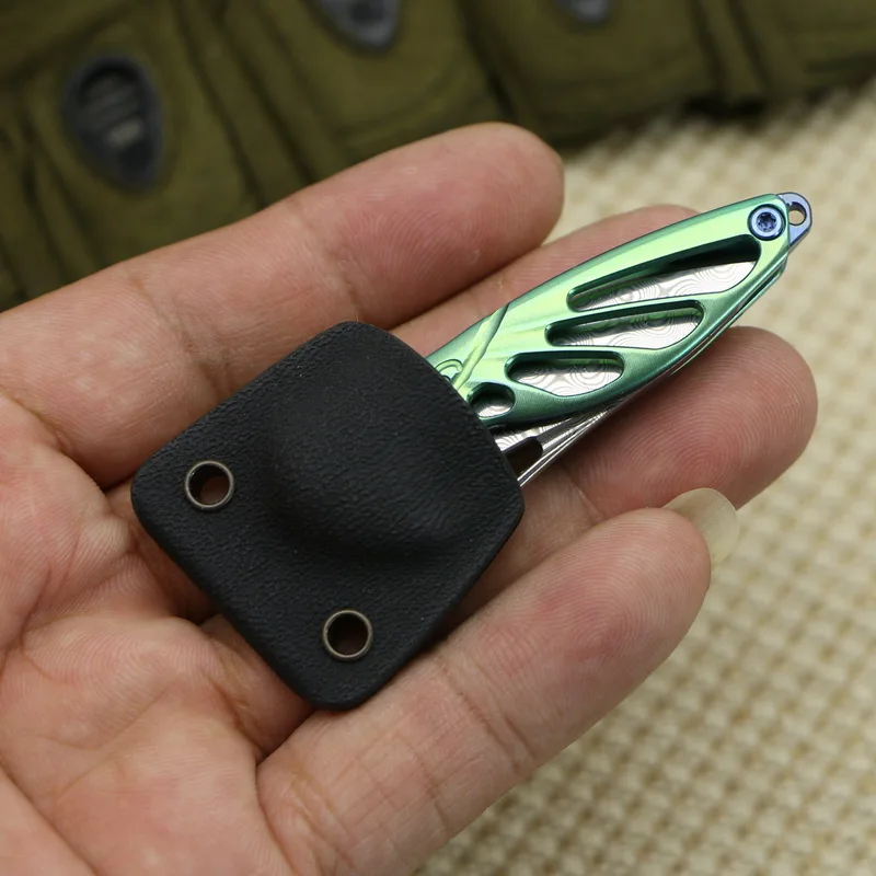 Складные ножи Rike Mini Rose из дамасской стали TC4 титановая ручка флип-ожерелье