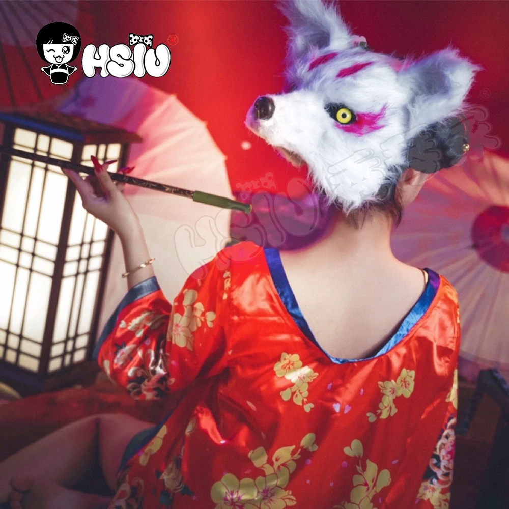 Маска из лисы реалистичный костюм белого лисьего цвета Маскарад на Хэллоуин и