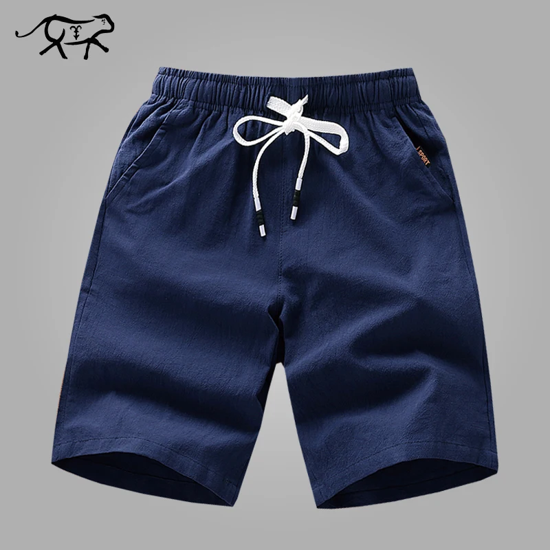 Мужские повседневные шорты свободные Укороченные спортивные прямые хлопковые