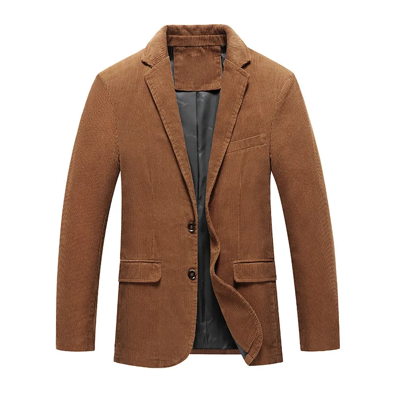 

Мужской вельветовый Блейзер, приталенный Повседневный пиджак, подарок для мужа или отца, черный, коричневый цвет, 2020