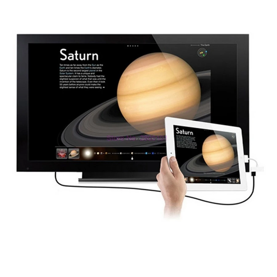 Dhl или fedex 50 шт. AV HDMI адаптер Кабельный соединитель 30Pin док разъем к для iPhone 4 4s iPad 2 3