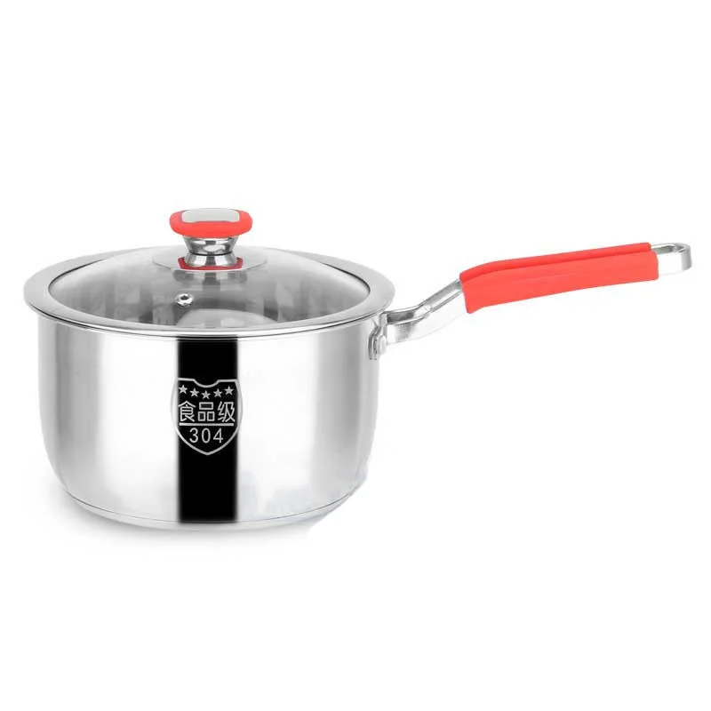 Молоковарка из нержавеющей стали суповая кастрюля 16 см 18 маленькая с трехслойным