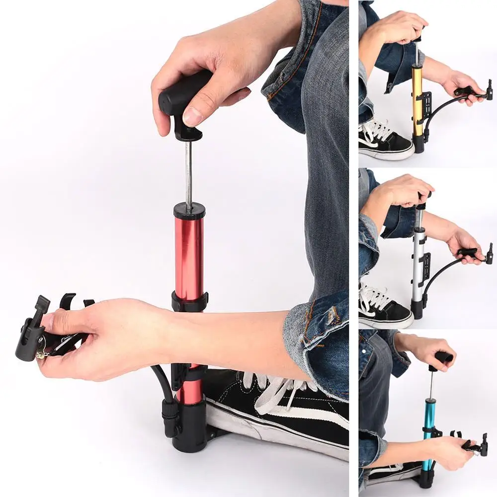 Портативный металлический надувной насос для горного велосипеда 4 цвета