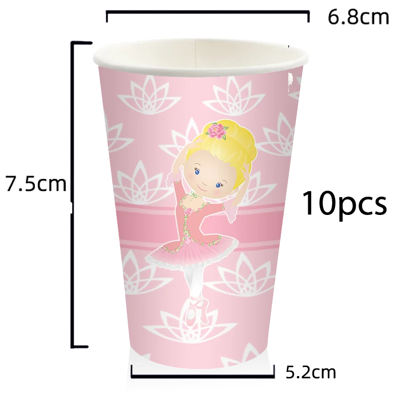 Балерина товары для дня рождения балетные сувениры бумажные стаканчики