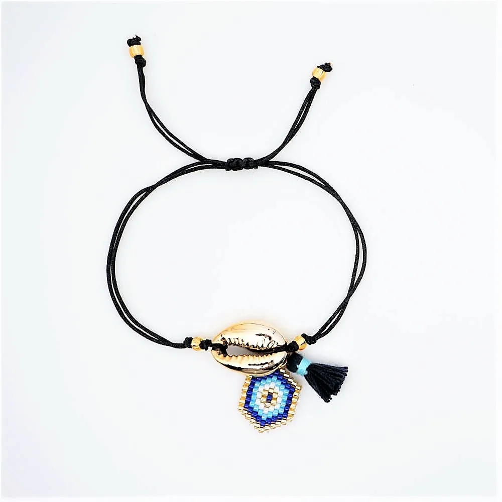MI-B190240A Go2boho браслет от сглаза MIYUKI, браслеты с подвесками для женщин, талисманы, турецкий глаз, Pulseira Mujer, ювелирные изделия дружбы, летний подарок - Окраска металла: MI-B190240A