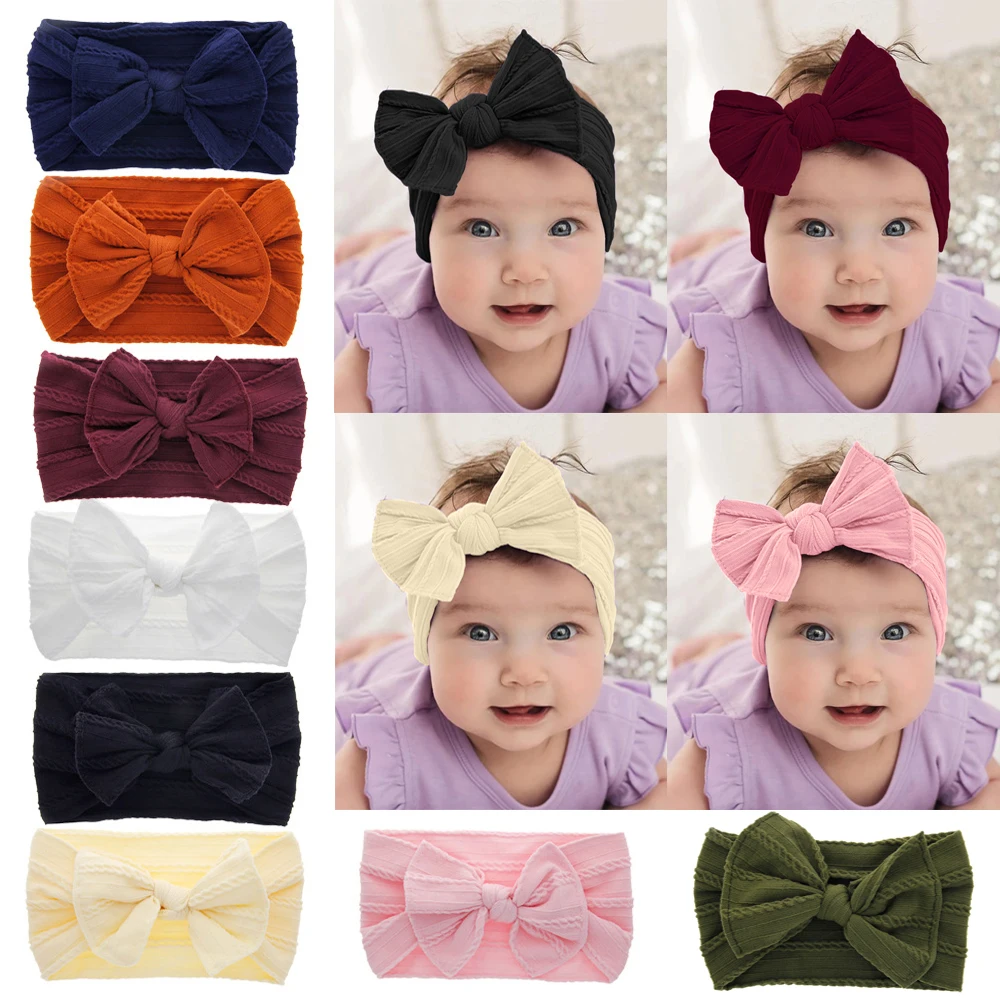 Нейлоновая повязка на голову с бантом для девочек вечерние детские платья