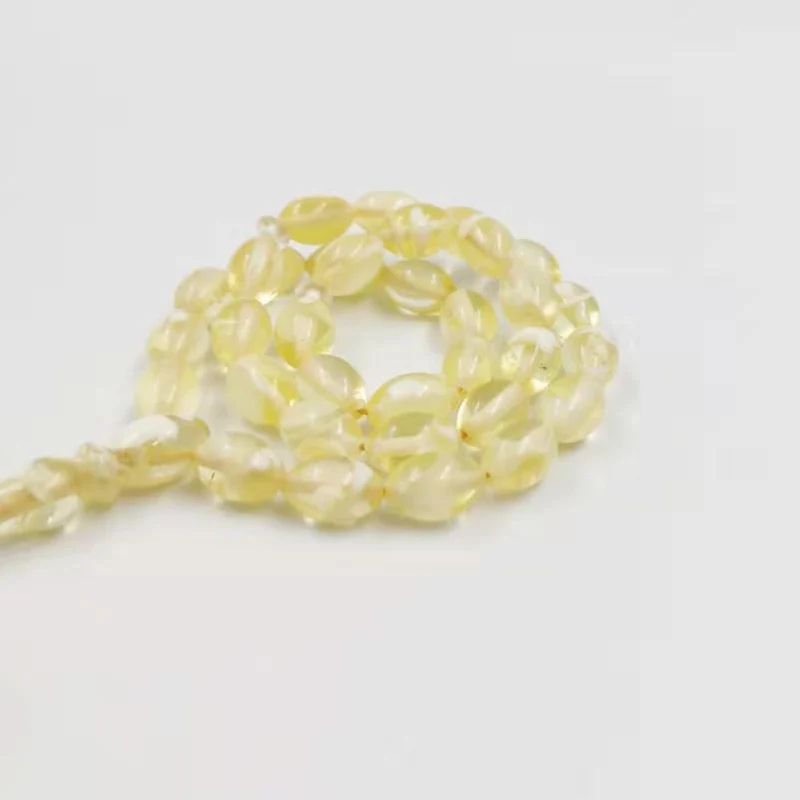 Белый Tasbih прозрачный смоляный хлопок кисточкой Четки мусульманские 33 бусины